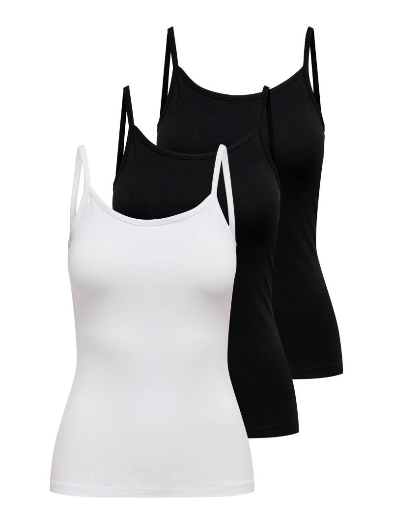 ONLY Spaghettitop »ONLLOVE STRAP SINGLET 3 PACK CS JRS«, (Packung, 3 tlg., 3er-Pack) von ONLY