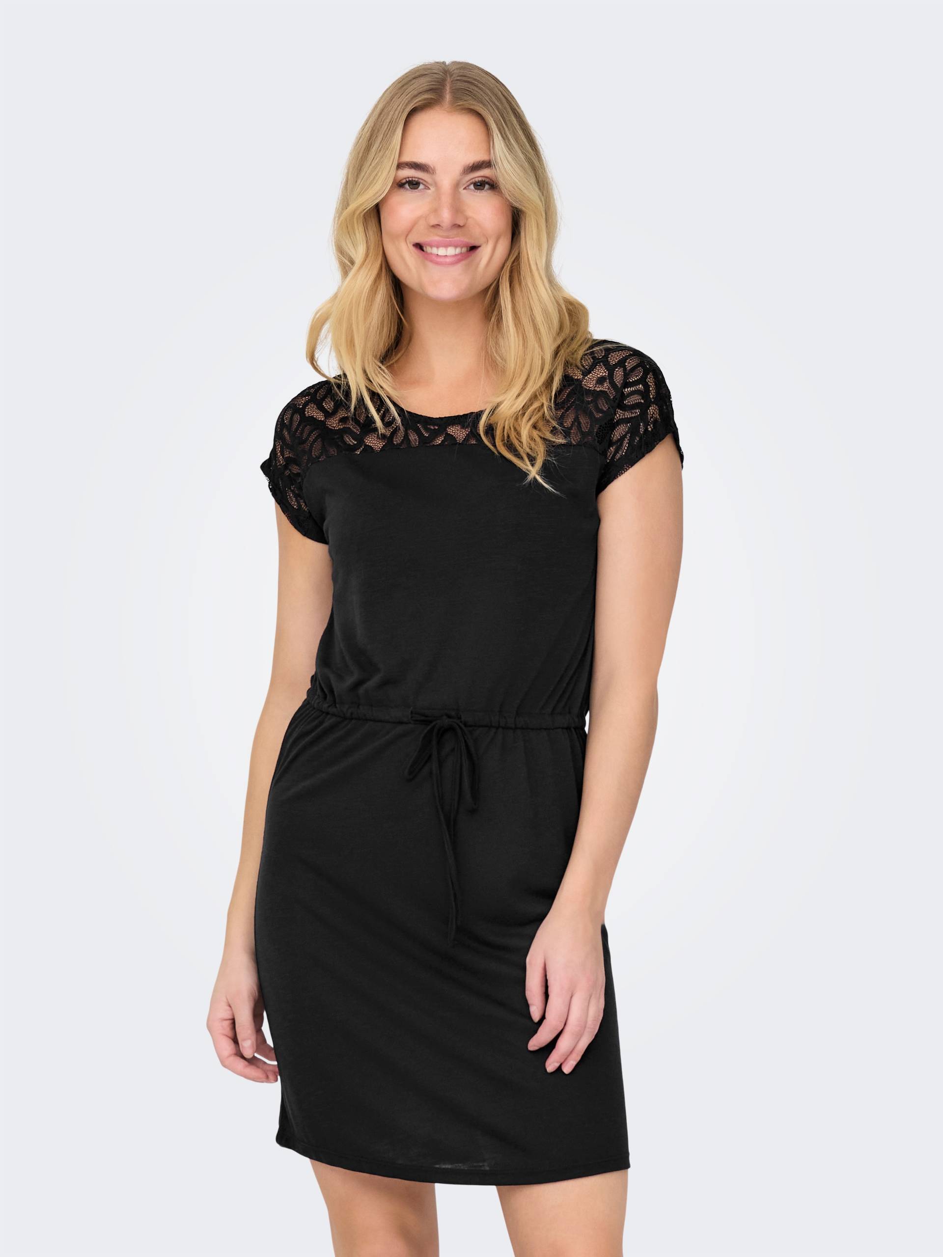 ONLY Spitzenkleid »ONLSINDY LIFE S/S O-NECK MIX DRESS JRS« ONLY Spitzenkleid »ONLSINDY LIFE S/S O-NECK MIX DRESS JRS« von ONLY
