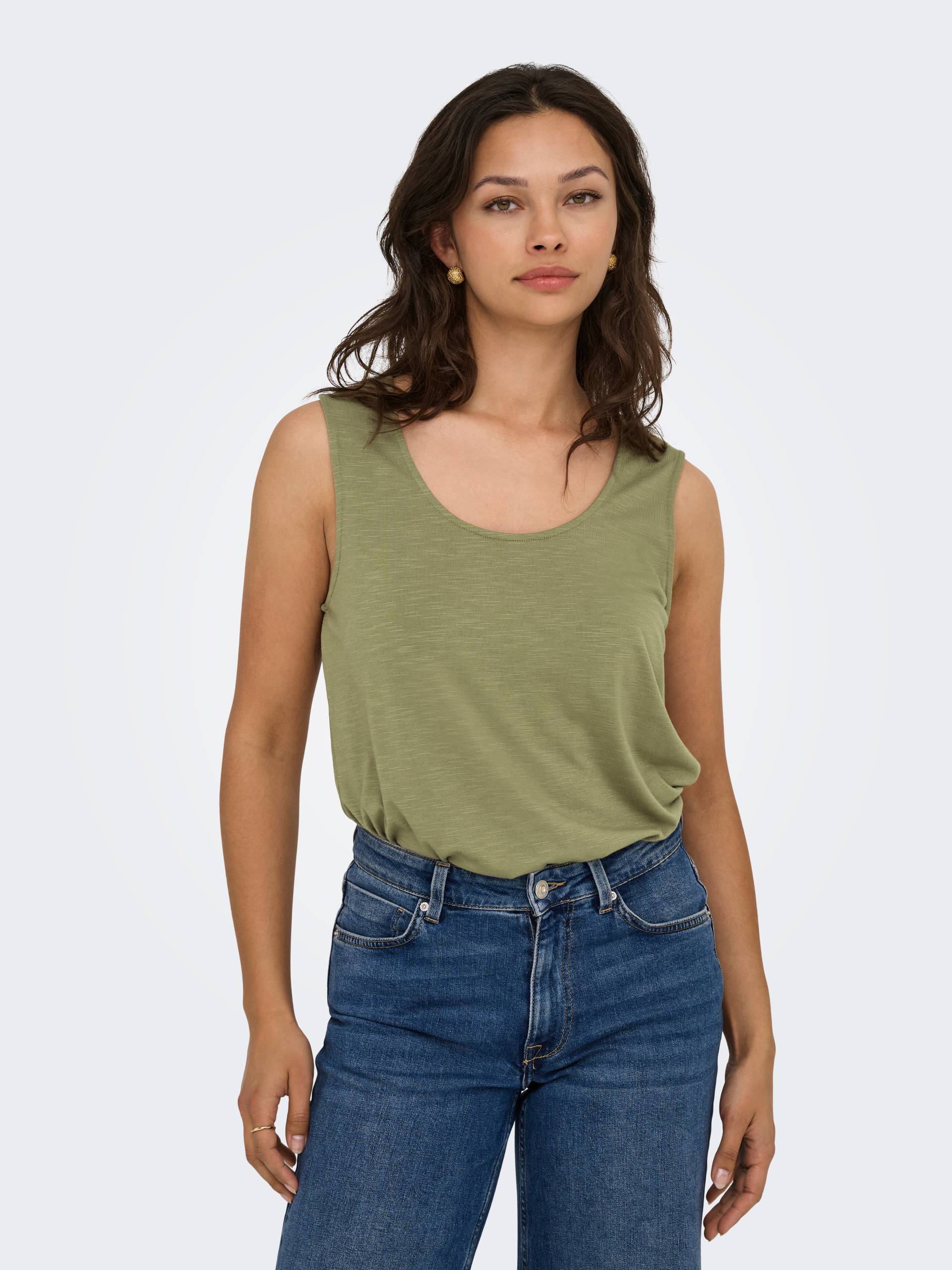 ONLY Spitzentop »ONLFREDA S/L U-NECK MIX TOP BOX JRS« von ONLY