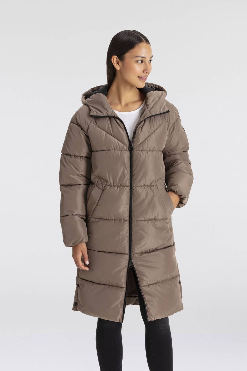 ONLY Steppmantel »ONLAMAND LONG PUFFER COAT CS OTW«, mit Kapuze und praktischem 2-Wege Reissverschluss von ONLY