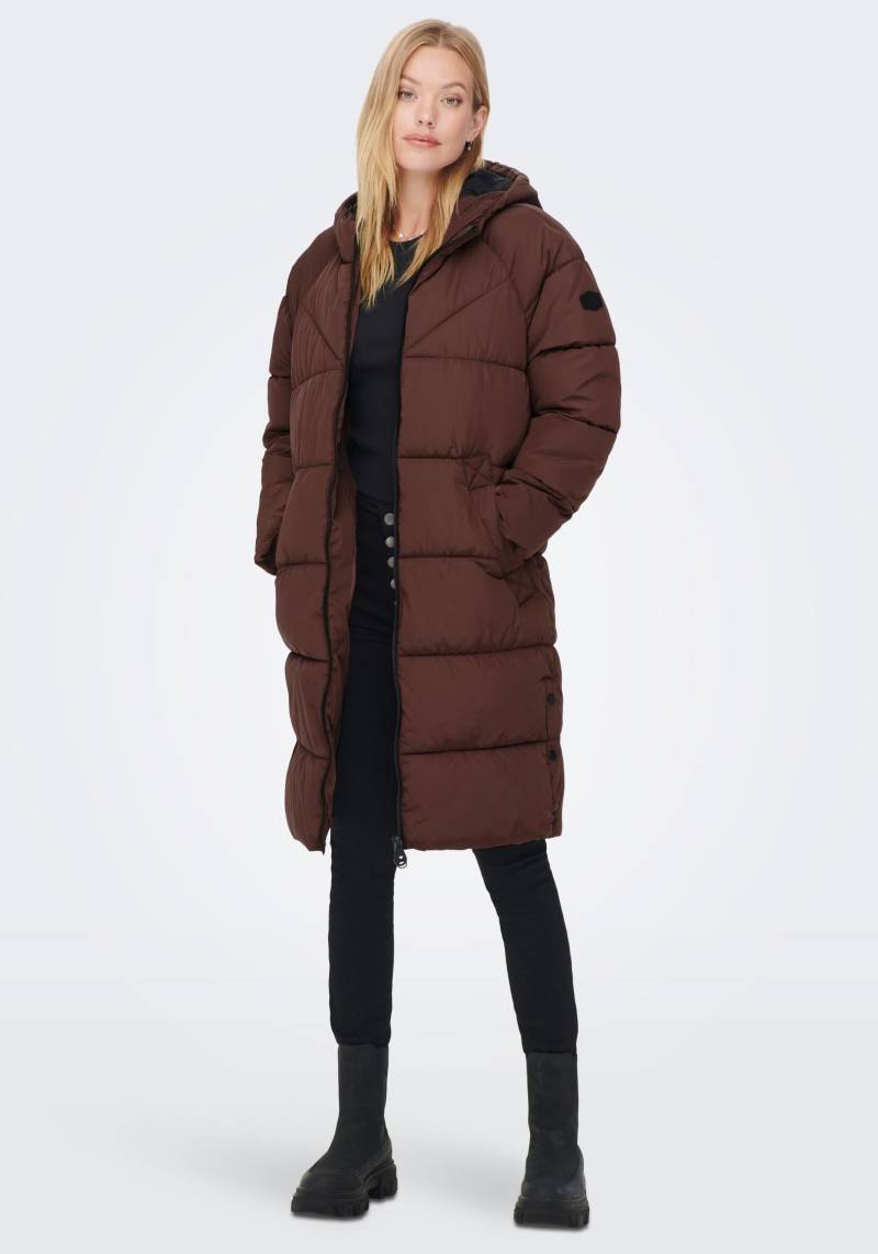 ONLY Steppmantel »ONLAMANDA LONG PUFFER COAT«, mit Kapuze von ONLY