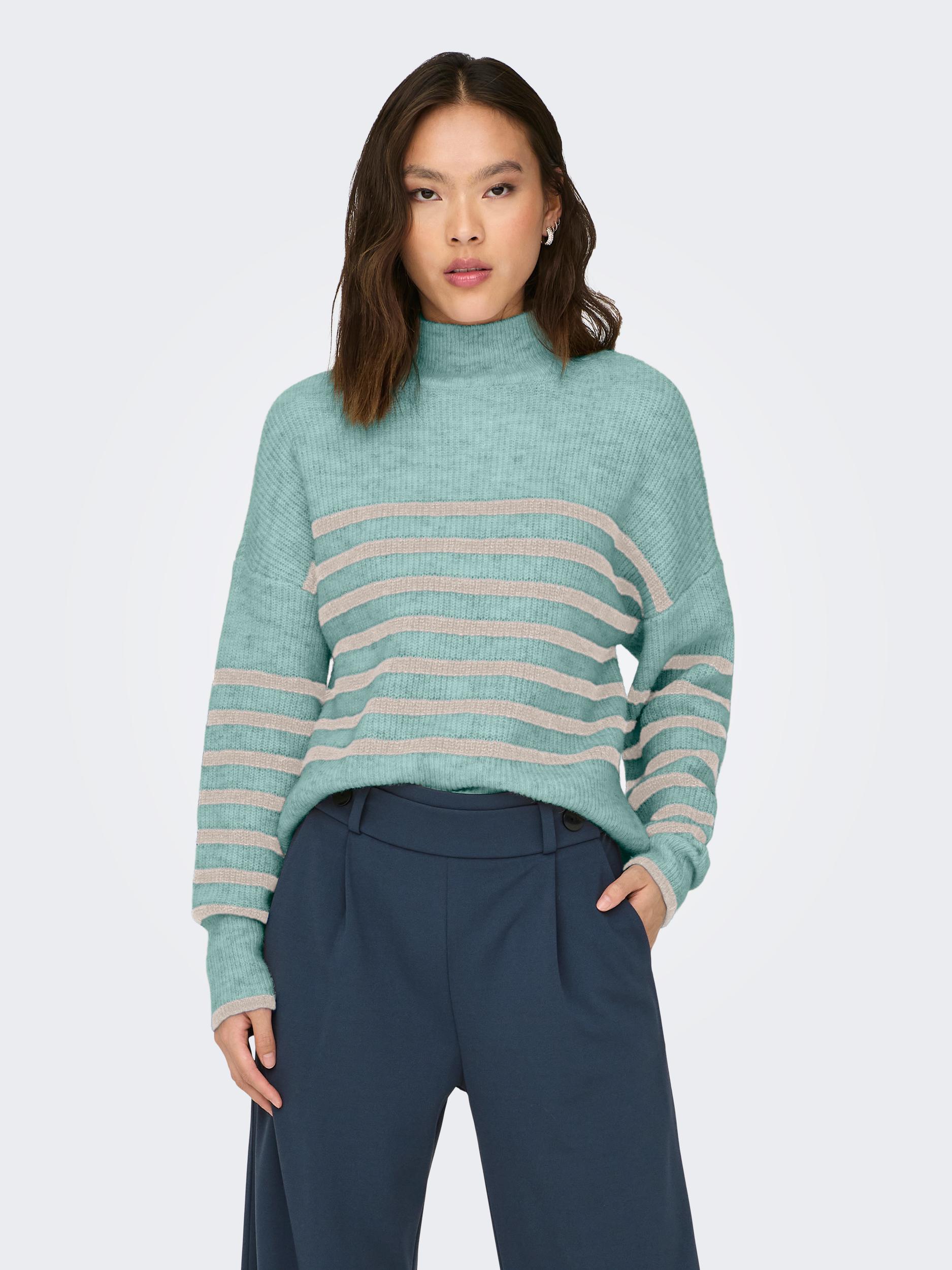 ONLY Strickpullover »ONLFRIDI LIFE LS STRIPE HIGH NECK KNT« von ONLY