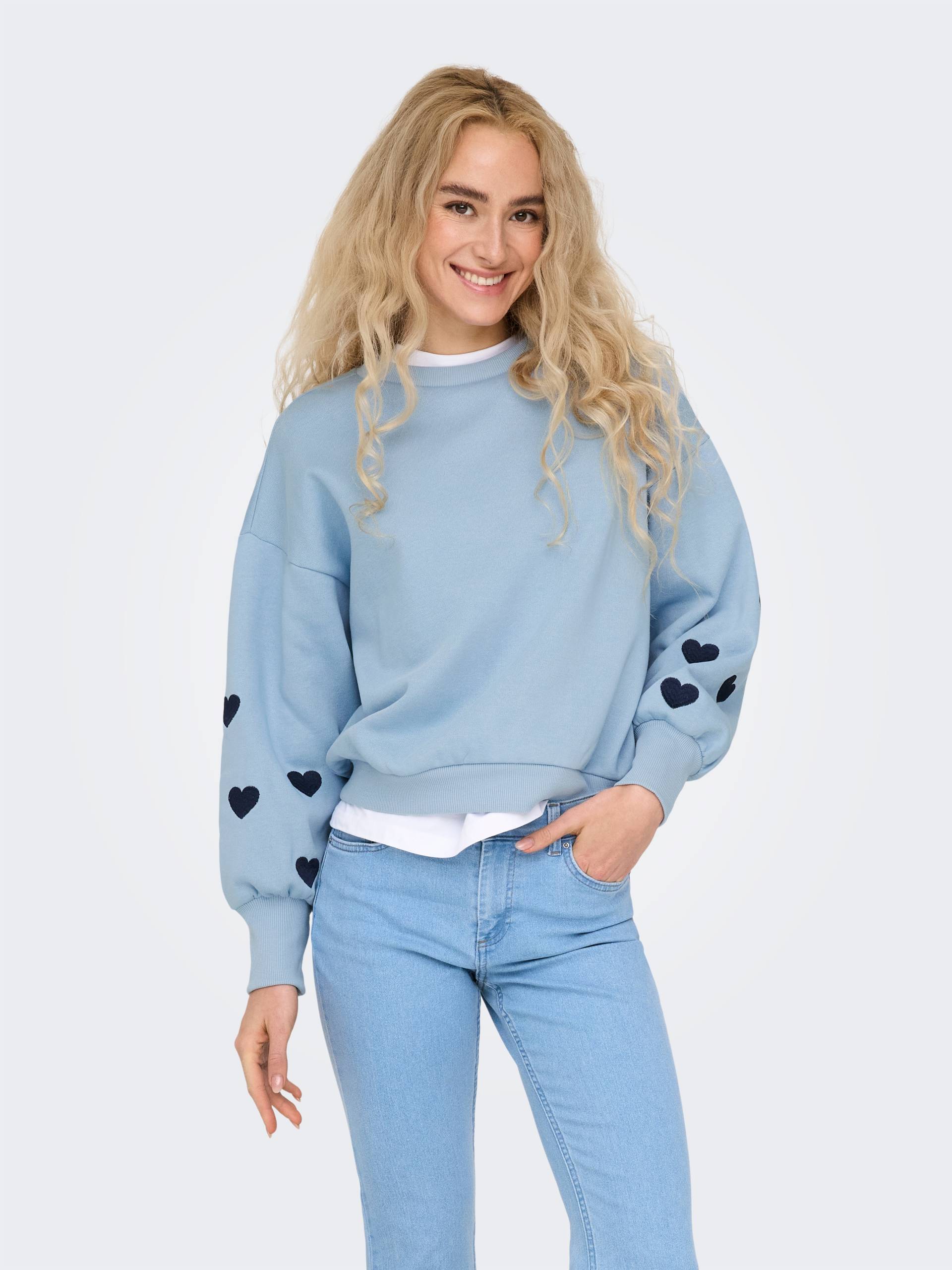 ONLY Sweatshirt »ONLBECCA L/S O-NECK SWT«, mit Stickerei ONLY Sweatshirt »ONLBECCA L/S O-NECK SWT«, mit Stickerei von ONLY
