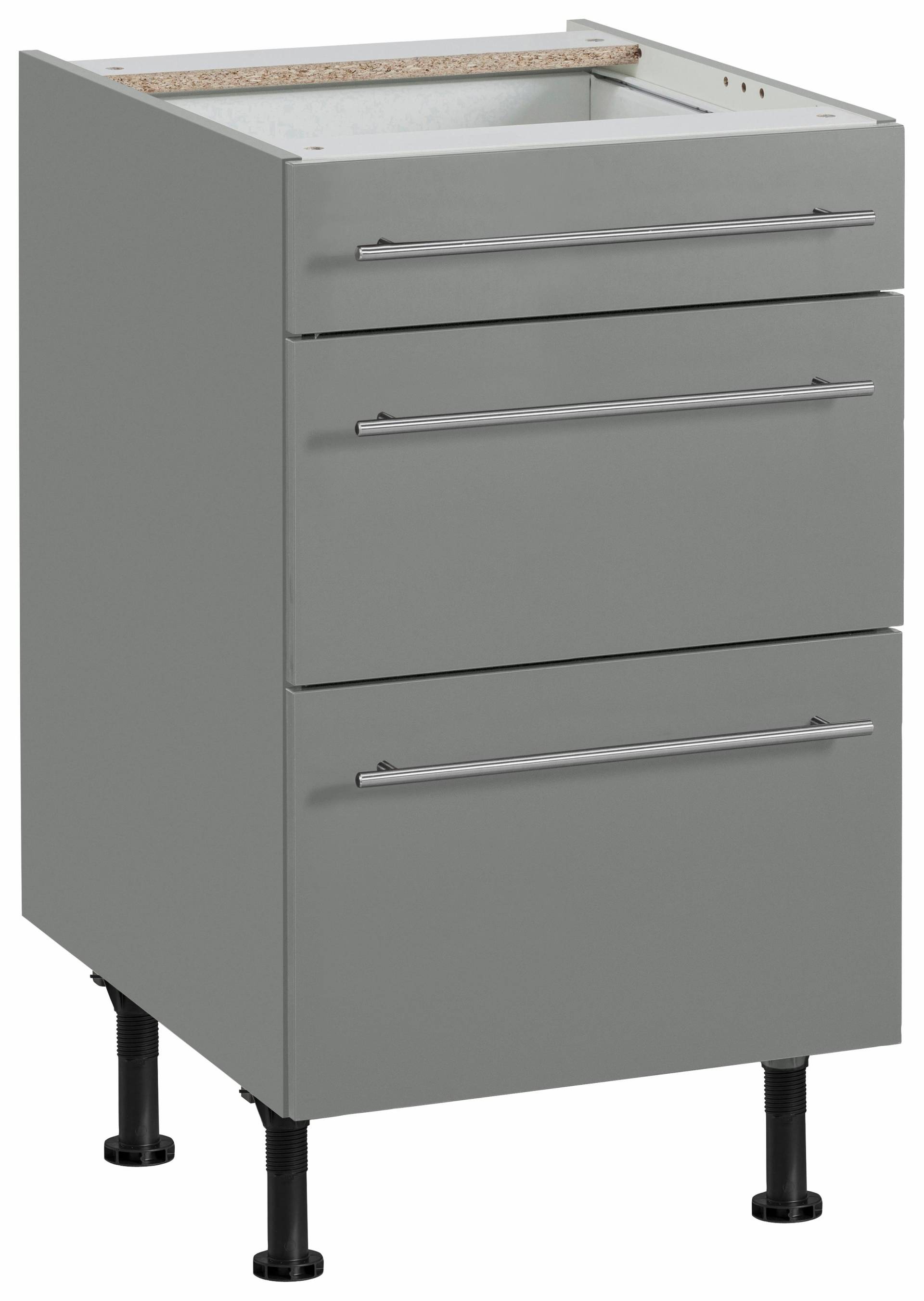 OPTIFIT Unterschrank »Bern«, 50 cm breit, mit Schubkasten und 2 Auszügen, höhenverstellbare Füsse OPTIFIT Unterschrank »Bern«, 50 cm breit, mit Schubkasten und 2 Auszügen, höhenverstellbare Füsse von OPTIFIT