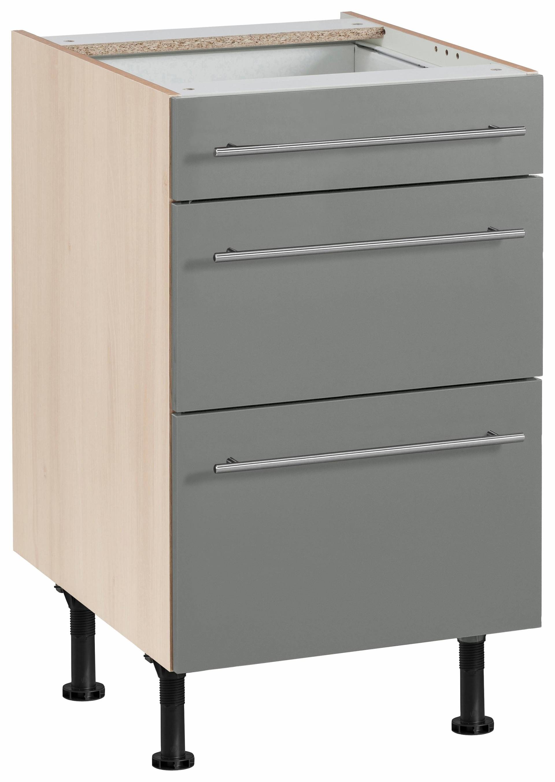 OPTIFIT Unterschrank »Bern«, 50 cm breit, mit Schubkasten und 2 Auszügen, höhenverstellbare Füsse OPTIFIT Unterschrank »Bern«, 50 cm breit, mit Schubkasten und 2 Auszügen, höhenverstellbare Füsse von OPTIFIT