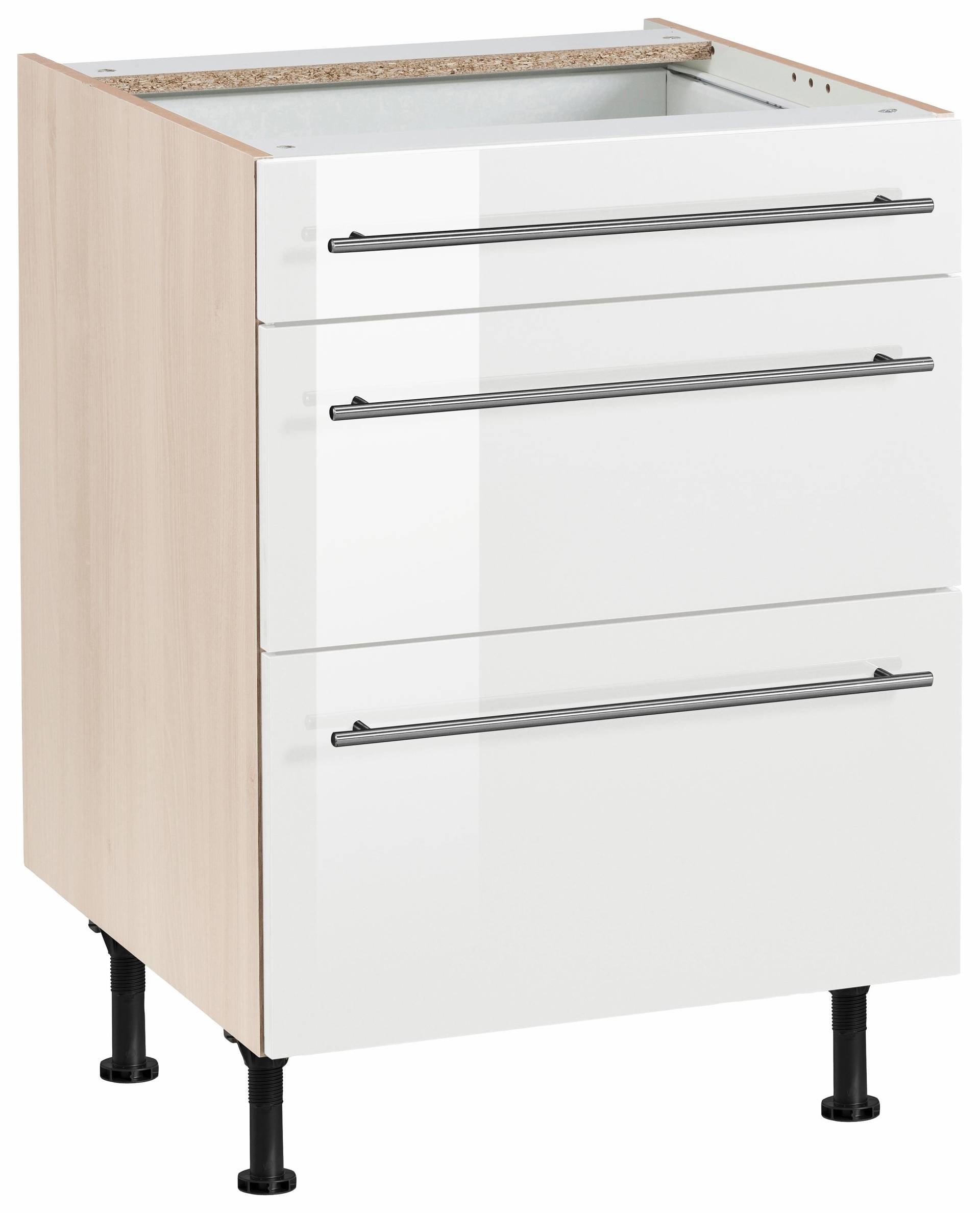 OPTIFIT Unterschrank »Bern«, 60 cm breit, mit Schubkasten und 2 Auszügen,höhenverstellbare Füsse OPTIFIT Unterschrank »Bern«, 60 cm breit, mit Schubkasten und 2 Auszügen,höhenverstellbare Füsse von OPTIFIT