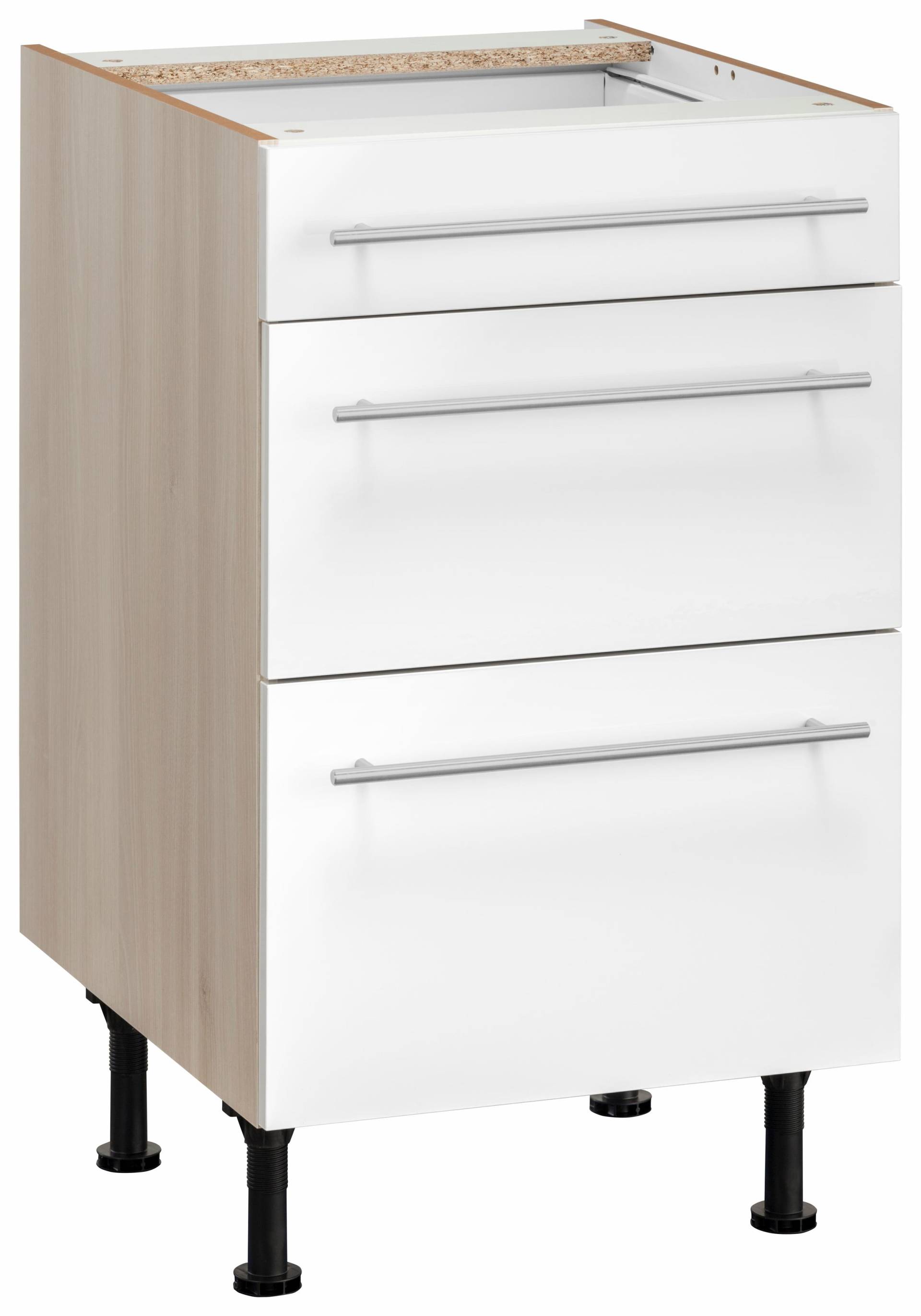 OPTIFIT Unterschrank »Bern«, 50 cm breit, mit Schubkasten und 2 Auszügen, höhenverstellbare Füsse OPTIFIT Unterschrank »Bern«, 50 cm breit, mit Schubkasten und 2 Auszügen, höhenverstellbare Füsse von OPTIFIT