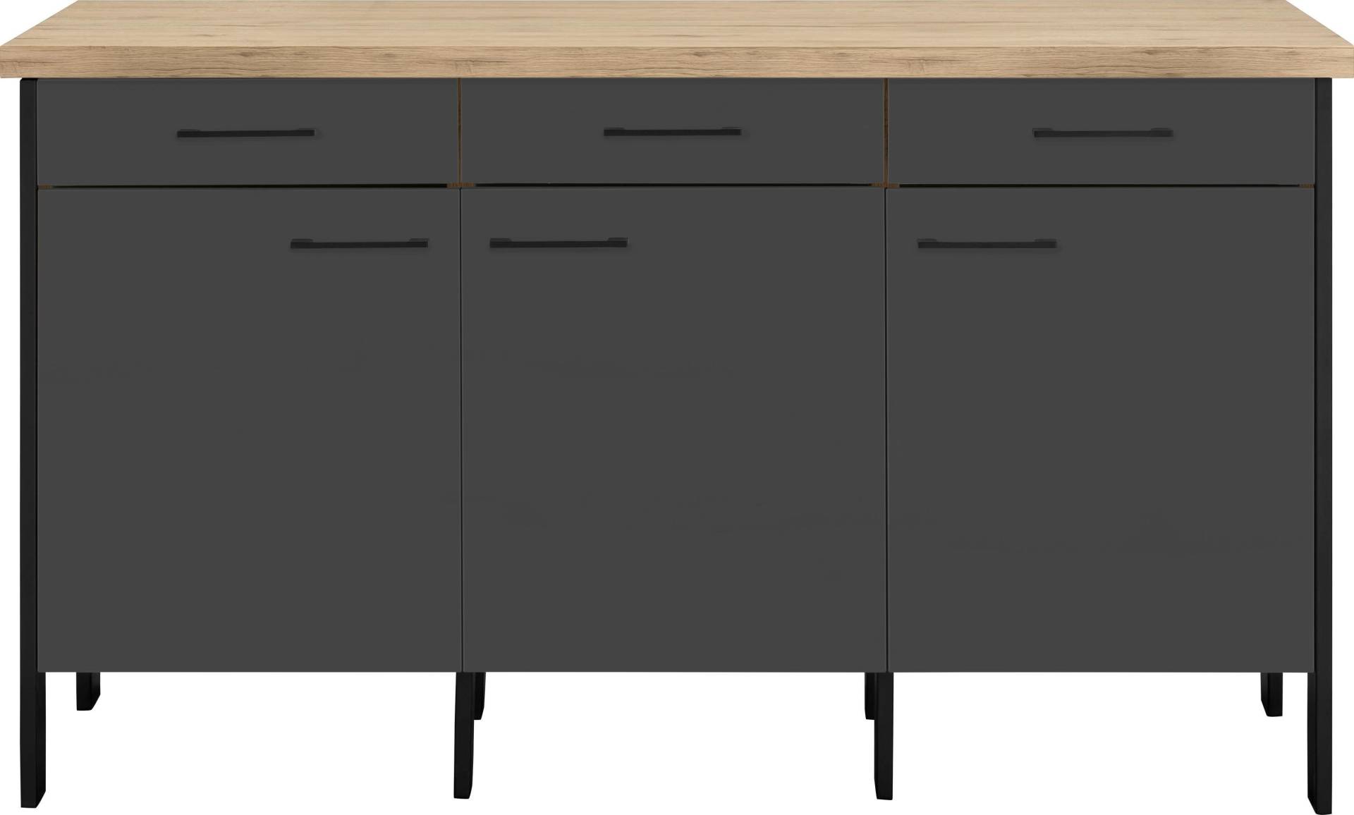 OPTIFIT Unterschrank »Tokio«, 158 cm breit, mit Stahlgestell, mit Vollauszug, Sideboard mit Stauraum von OPTIFIT