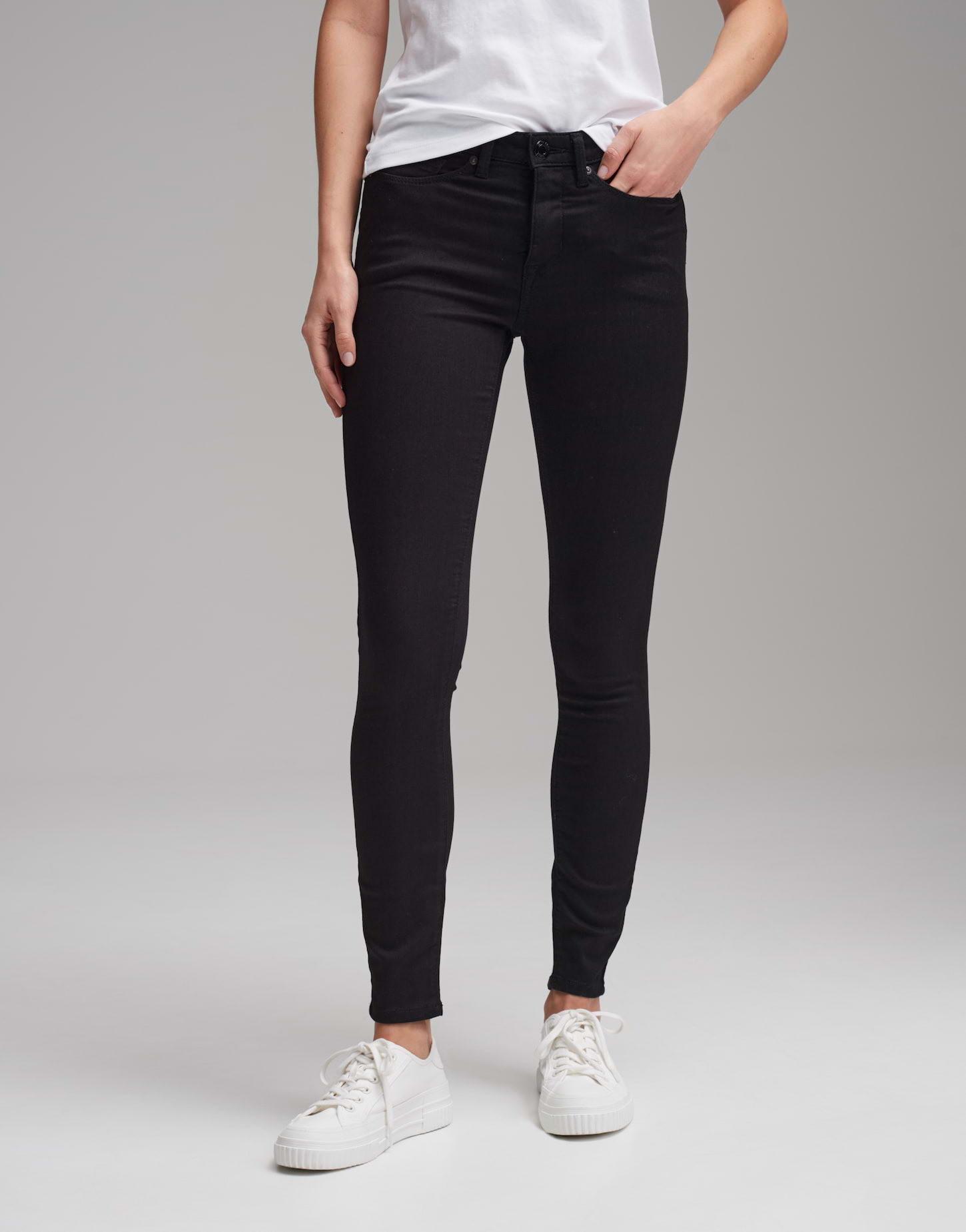 Skinny Jeans Elma Black Figurbetont Damen Schwarz L28/34 von OPUS