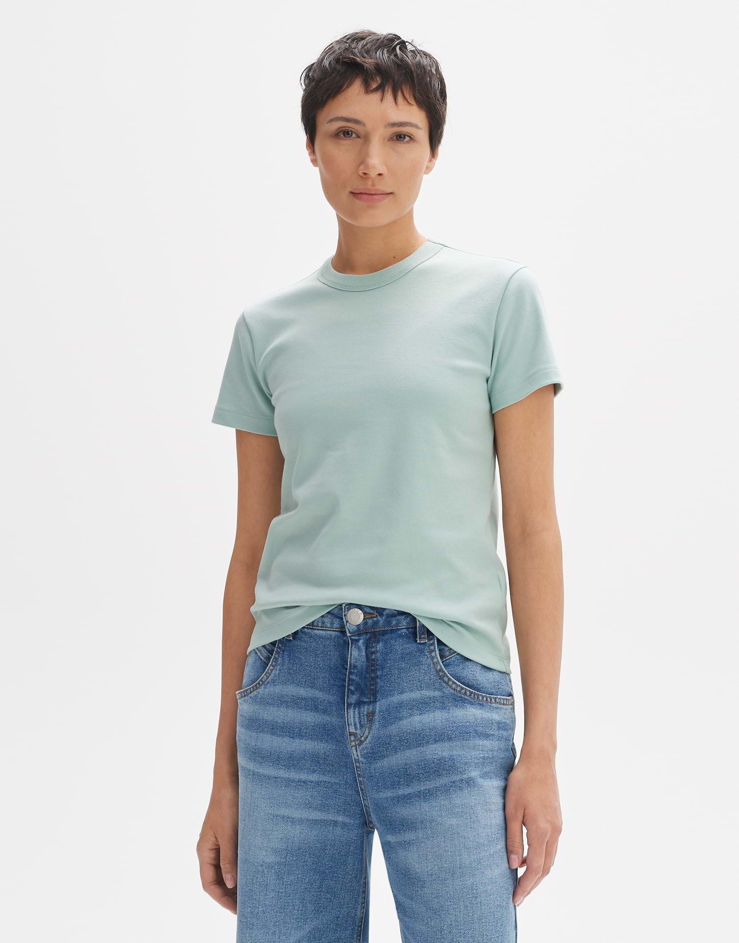 T-shirt Samun Figurbetont Damen Pastellgrün 36 von OPUS