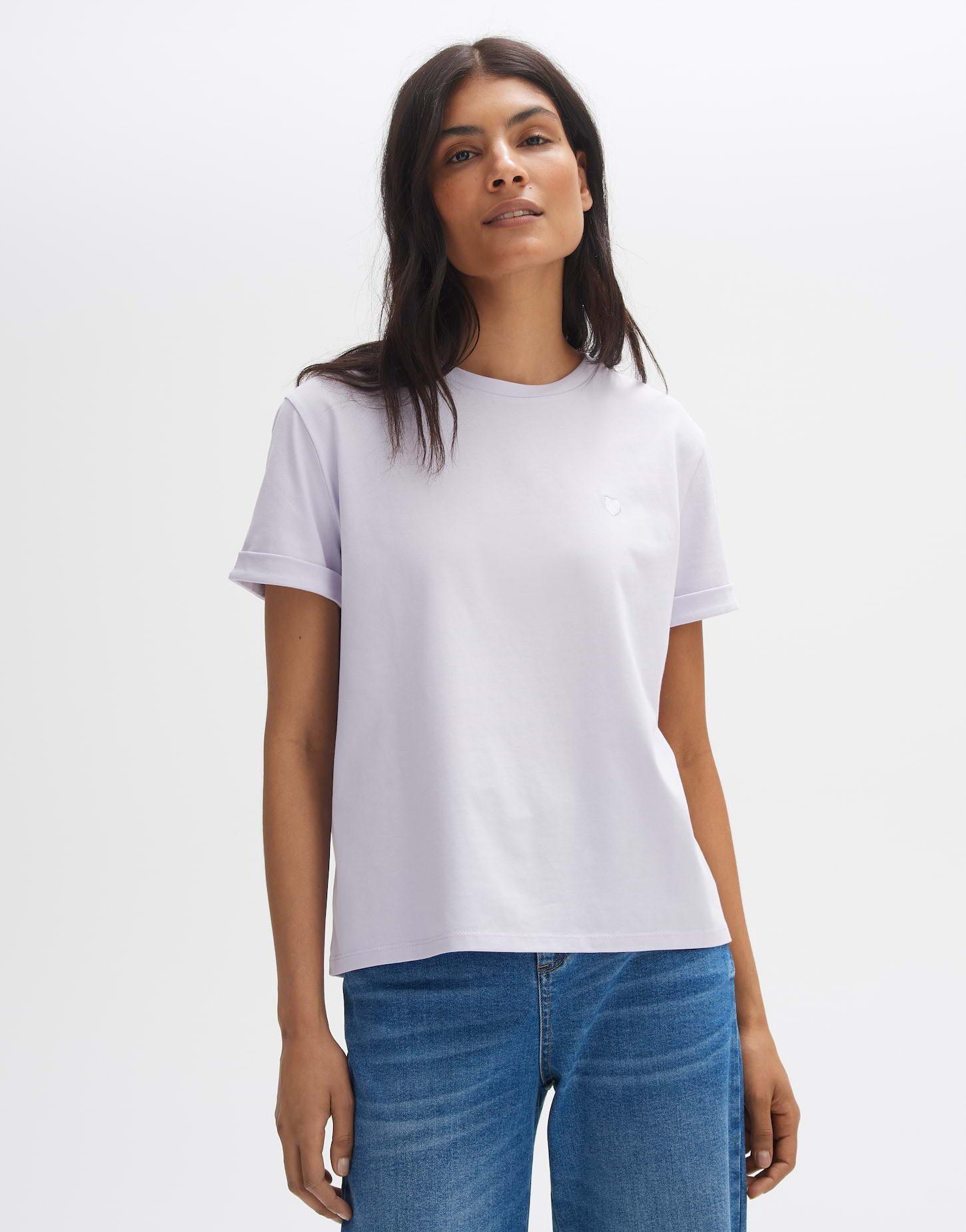 T-shirt Serz Gerade Geschnitten Damen Lavendel 36 von OPUS