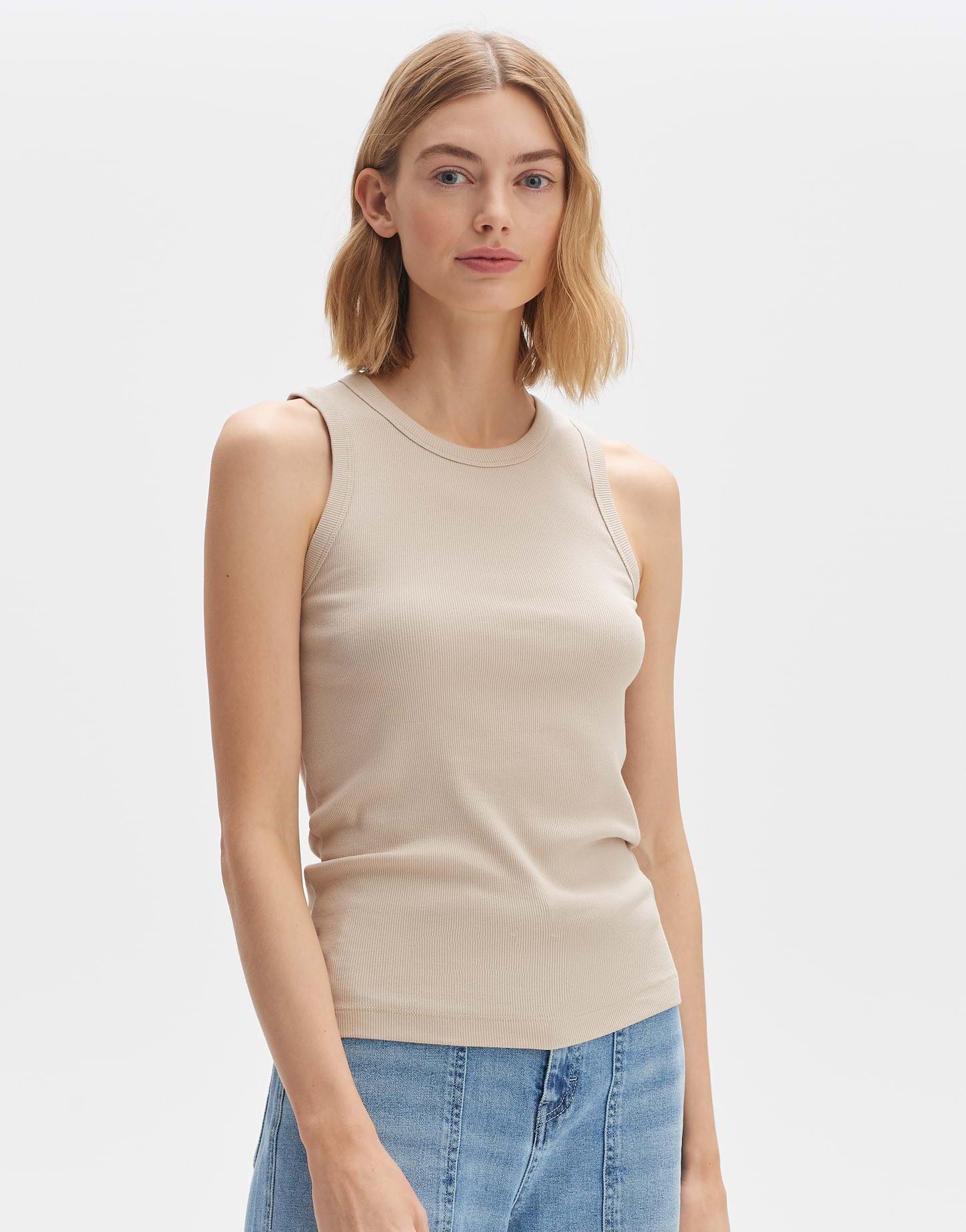 Tank Top Ilesso Figurbetont Damen Weizen 36 von OPUS