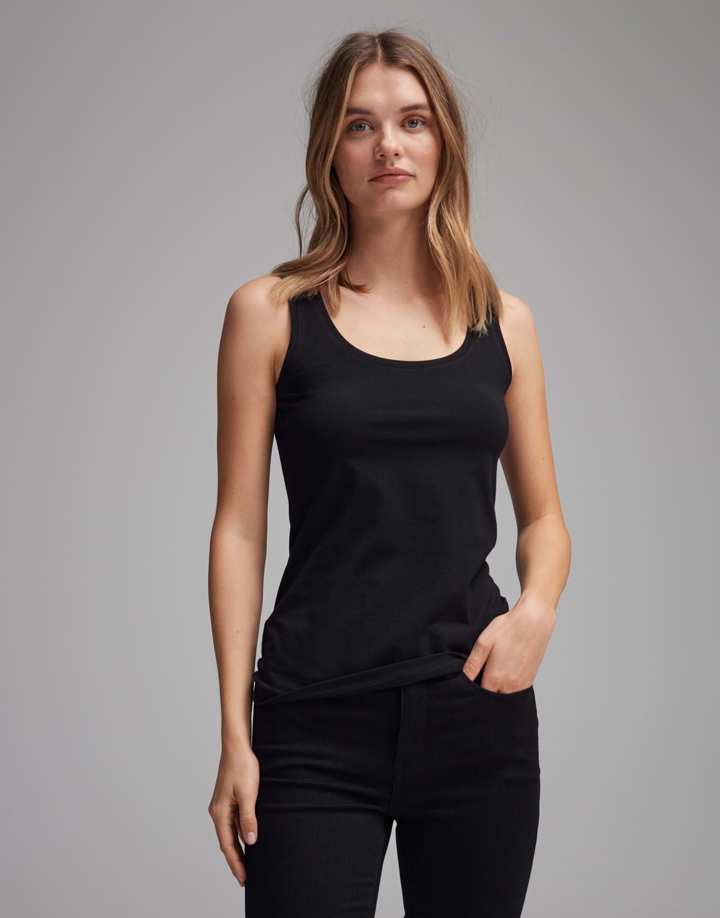 Top Imilia Tailliert Damen Schwarz 38 von OPUS