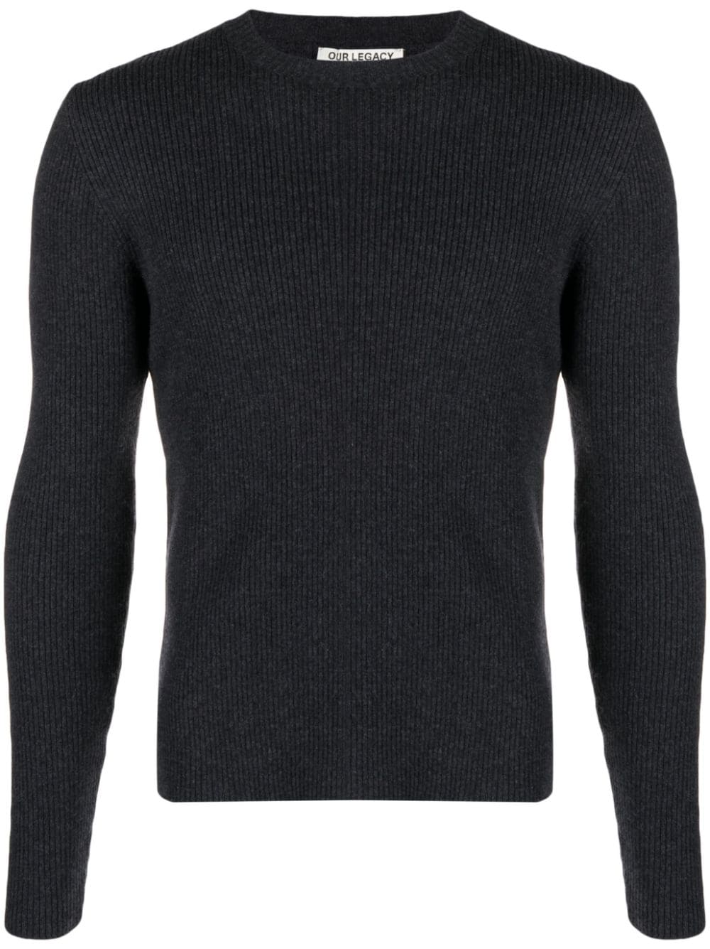 OUR LEGACY Compact crew-neck wool jumper - Grey von OUR LEGACY