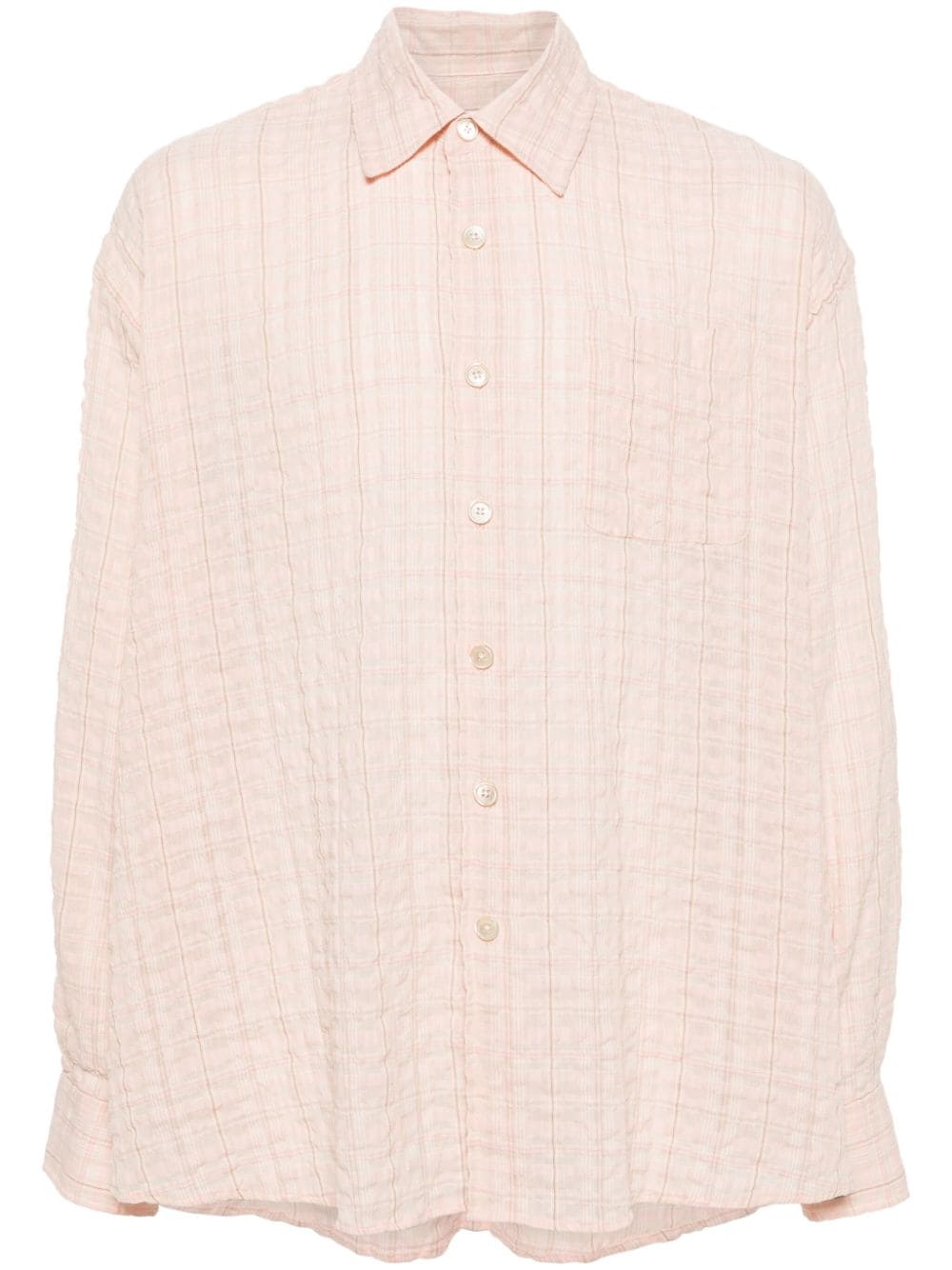 OUR LEGACY plaid check-pattern cotton shirt - Pink von OUR LEGACY