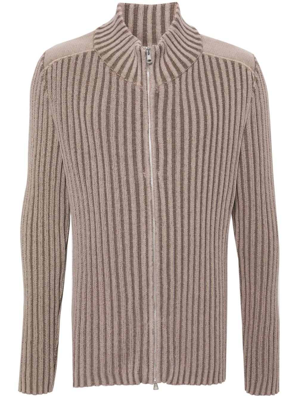 OUR LEGACY ribbed-knit zip-up cardigan - Neutrals von OUR LEGACY