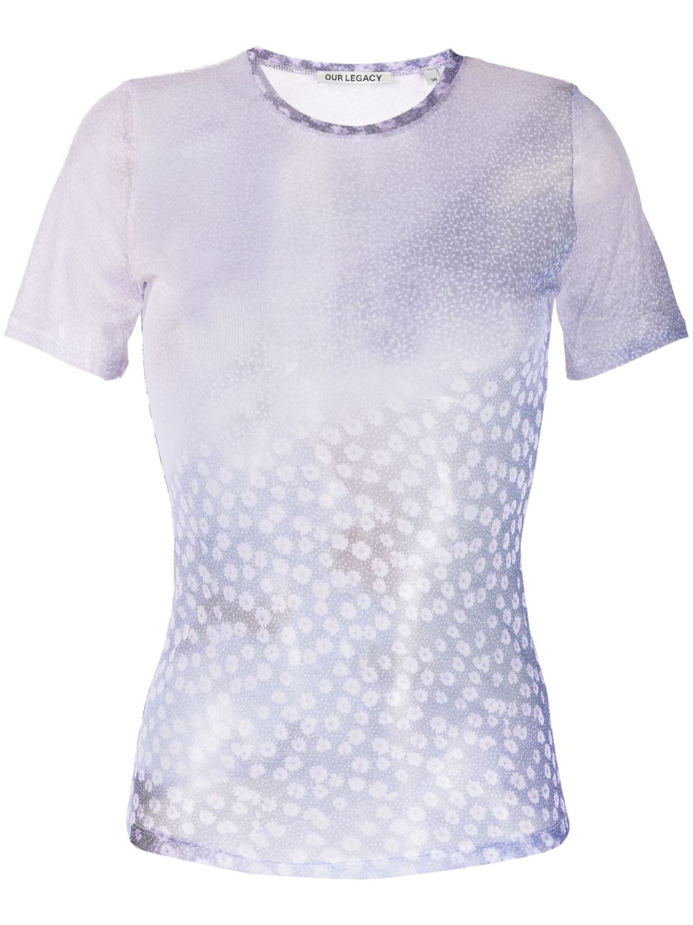OUR LEGACY sheer floral-print T-shirt - Purple von OUR LEGACY