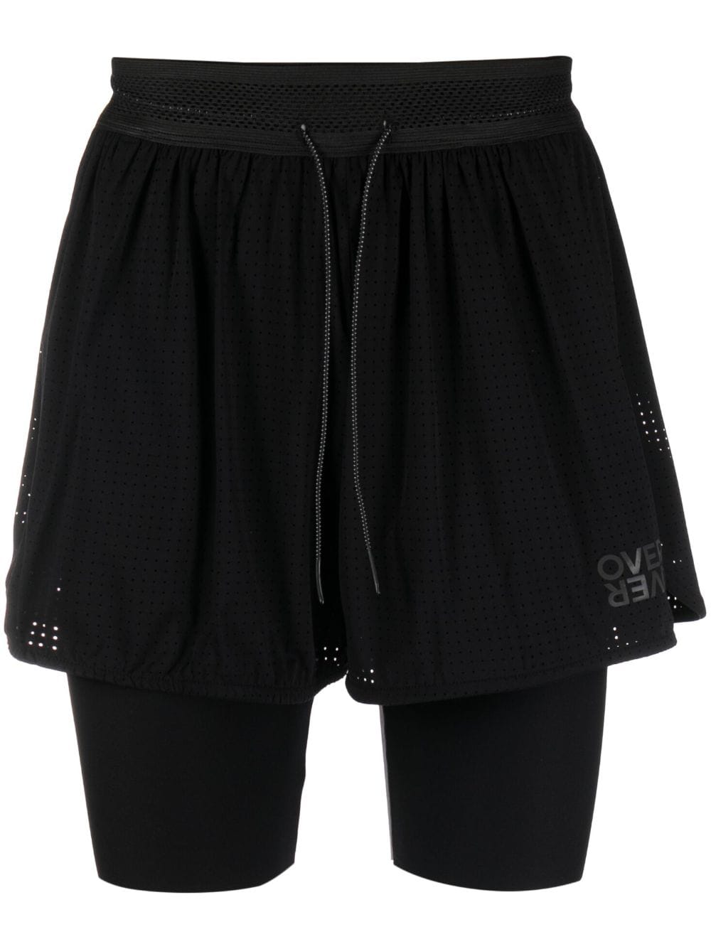 OVER OVER double-layered running shorts - Black von OVER OVER