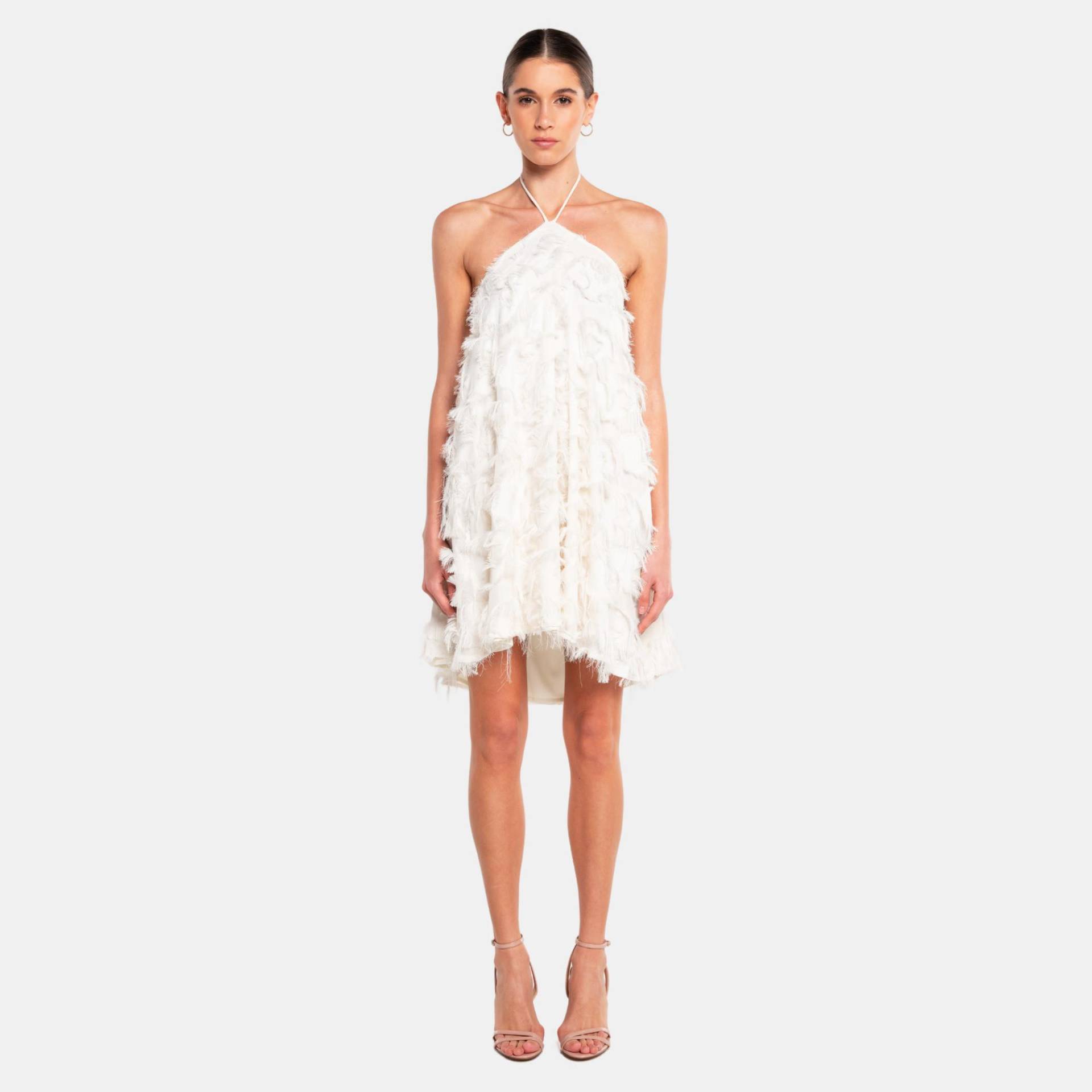 Frankie Fringe Dress Damen Weiss S von OW Collection