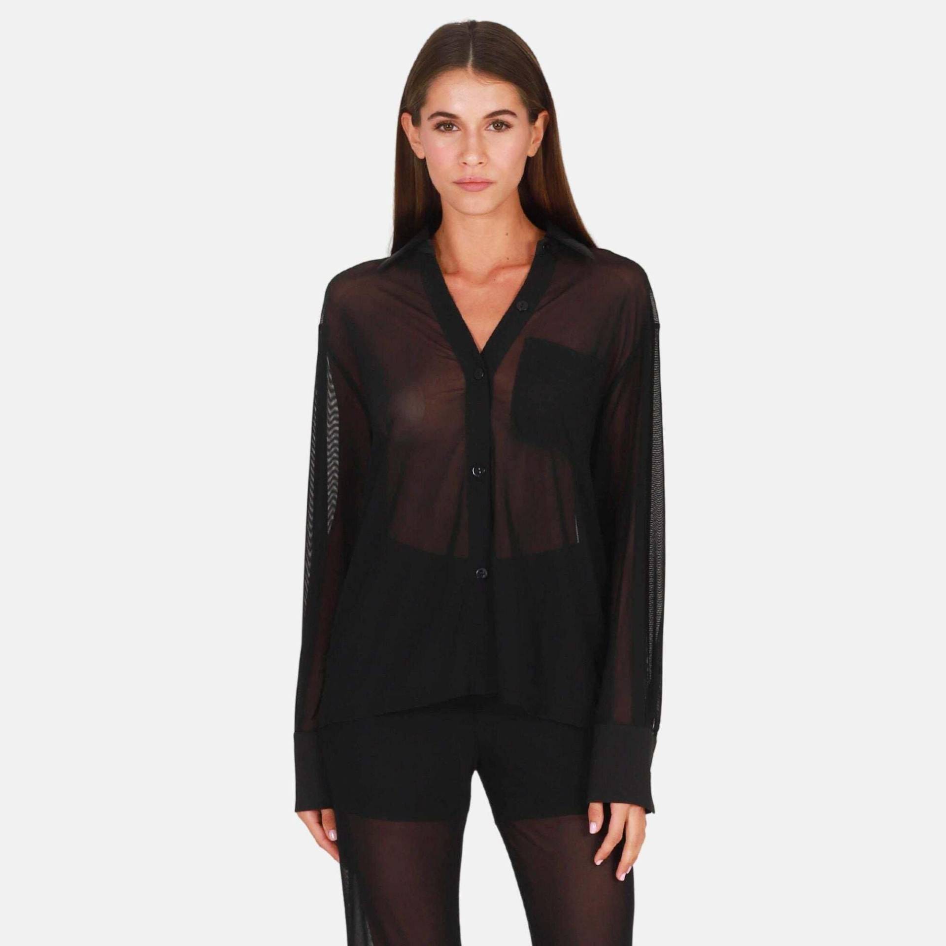 Ryan Shirt Damen Schwarz XL von OW Collection