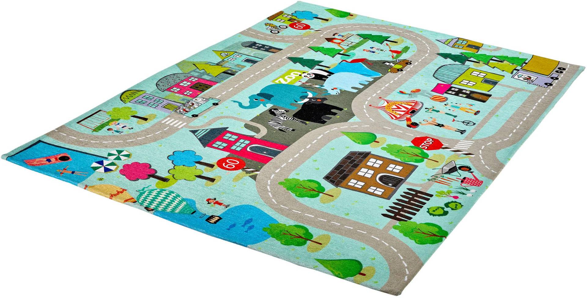Obsession Kinderteppich »My Torino Kids 231«, rechteckig, Flachgewebe, Strassen-Spiel-Teppich, Kinderzimmer von Obsession