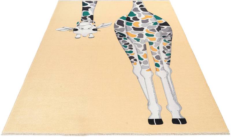 Obsession Kinderteppich »My Greta 602«, rechteckig, Kurzflor, Motiv Giraffe, mit Fransen, Kinderzimmer von Obsession