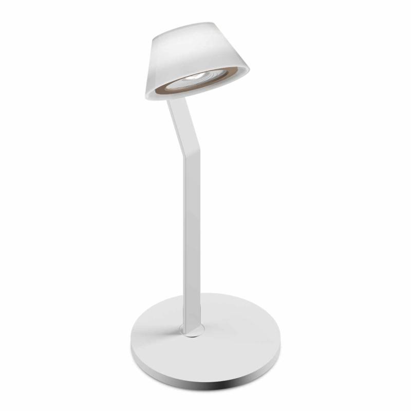 Leì 3d tavolo LED Tischleuchte, Ring / Body / Base gold matt/weiss matt von Occhio