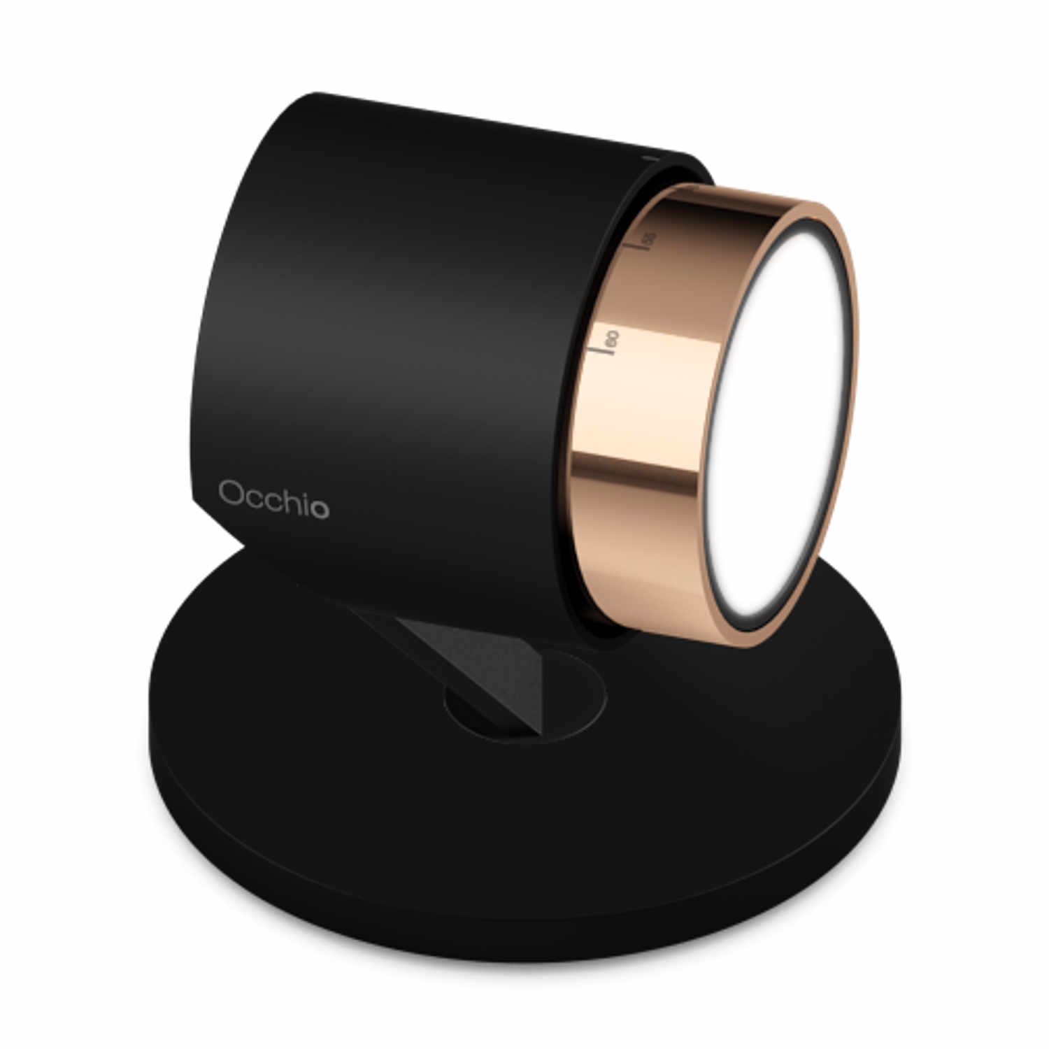 Luì 3d basso zoom LED Bodenstrahler, Farbe rose gold/schwarz matt von Occhio