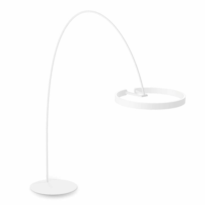 Mito largo LED Bogenleuchte, Kopf / Body weiss matt/weiss matt von Occhio