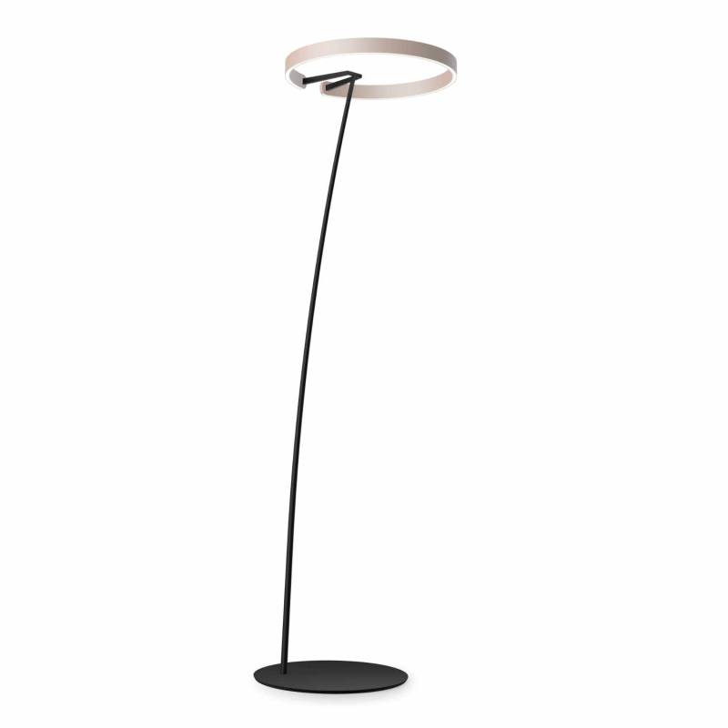 Mito raggio LED Stehleuchte, Kopf / Body gold matt/schwarz matt von Occhio