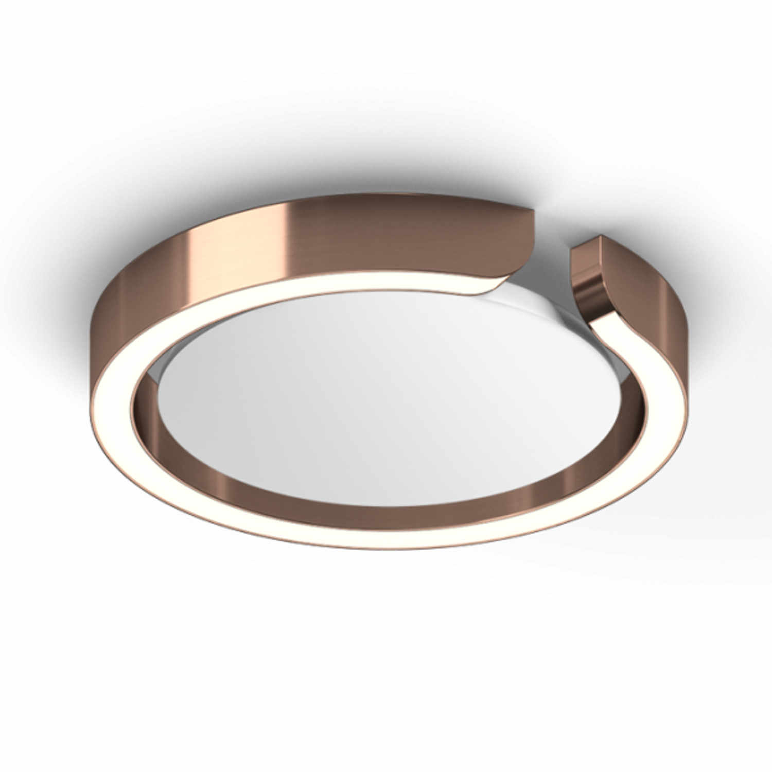 Mito Soffitto Up LED Decken-/Wandleuchte, Grösse d. 20 cm, Farbe rose gold von Occhio