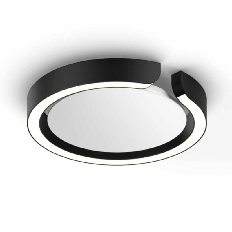 Mito Soffitto Up LED Decken-/Wandleuchte, Grösse d. 20 cm, Farbe schwarz matt von Occhio