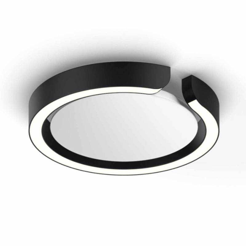 Mito soffitto Up LED Decken-/Wandleuchte, Grösse d. 20 cm, Farbe schwarz matt von Occhio