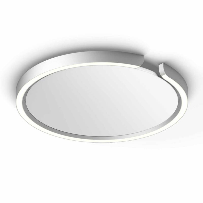 Mito Soffitto Up LED Decken-/Wandleuchte, Grösse d. 40 cm, Farbe silber matt von Occhio