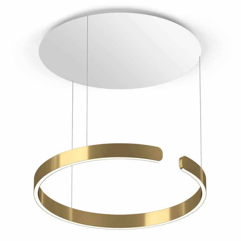 Mito sospeso Up LED Pendelleuchte, Grösse d. 60 cm, Farbe bronze, Kabellänge fix von Occhio