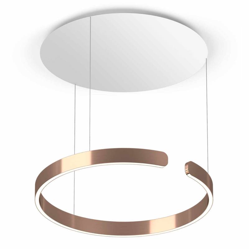 Mito Sospeso Up LED Pendelleuchte, Grösse d. 60 cm, Farbe rose gold, Kabellänge variabel von Occhio