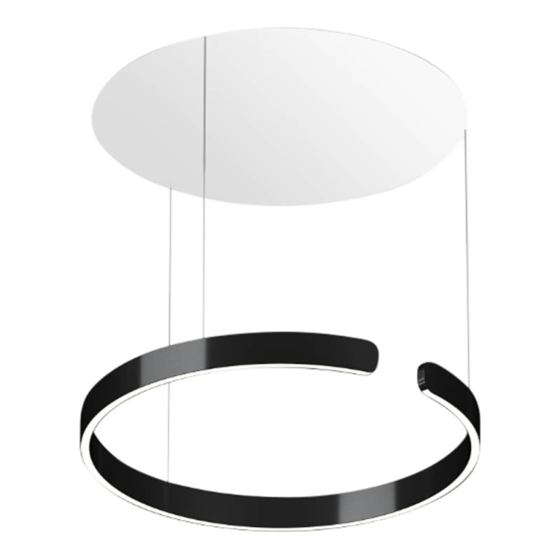 Mito sospeso Up LED Pendelleuchte, Grösse d. 60 cm, Farbe black phantom, Kabellänge fix von Occhio
