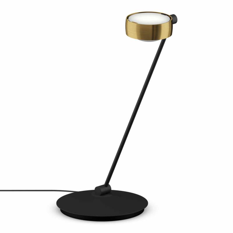 Sento Tavolo LED Tischleuchte, Grösse höhe 60 cm, Kopf / Body / Fuss bronze / schwarz matt / schwarz matt, Ausrichtung links von Occhio