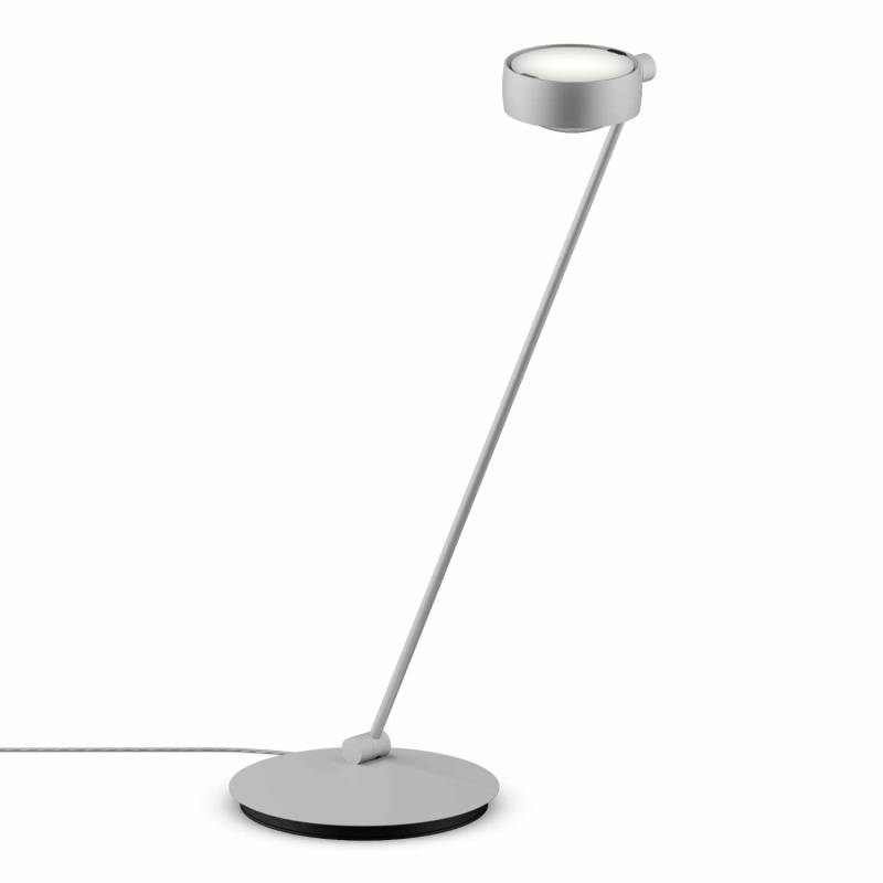 Sento Tavolo LED Tischleuchte, Grösse höhe 80 cm, Kopf / Body / Fuss chrom matt, Ausrichtung links von Occhio