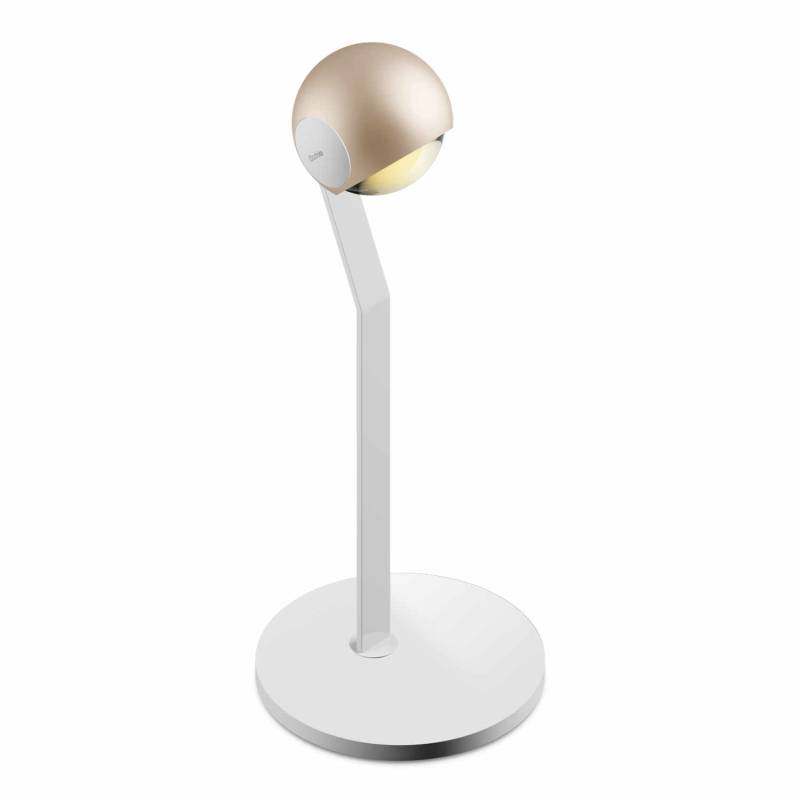 ìo 3d tavolo LED Tischleuchte, Kopf / Body / Fuss gold matt / weiss matt / weiss matt von Occhio