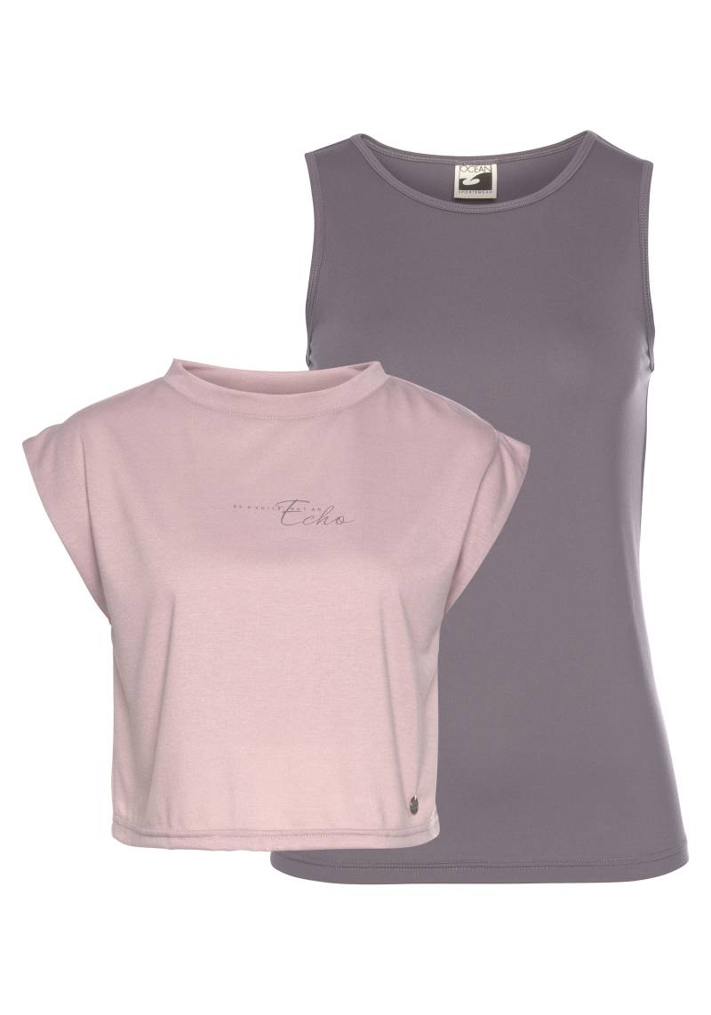 Ocean Sportswear Yoga & Relax Shirt »Soulwear - 2-tlg. Yoga Shirt & Top«, (Set), Kurzarm, sportlicher Stil, mit Print, Rundhalsausschnitt von Ocean Sportswear