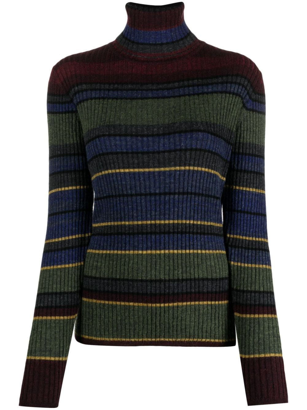 Odeeh ribbed-knit striped jumper - Green von Odeeh