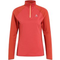 ODLO Damen Unterzieh Zipshirt Essentials Ceramiwarm dunkelrot | L von Odlo