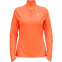 ODLO Damen Unterzieh Zipshirt Essentials Ceramiwarm orange | M von Odlo