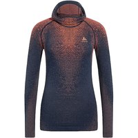 ODLO Damen Unterziehshirt POW Blackcomb Base Layer mit Gesichtsschutz  dunkelblau | M von Odlo