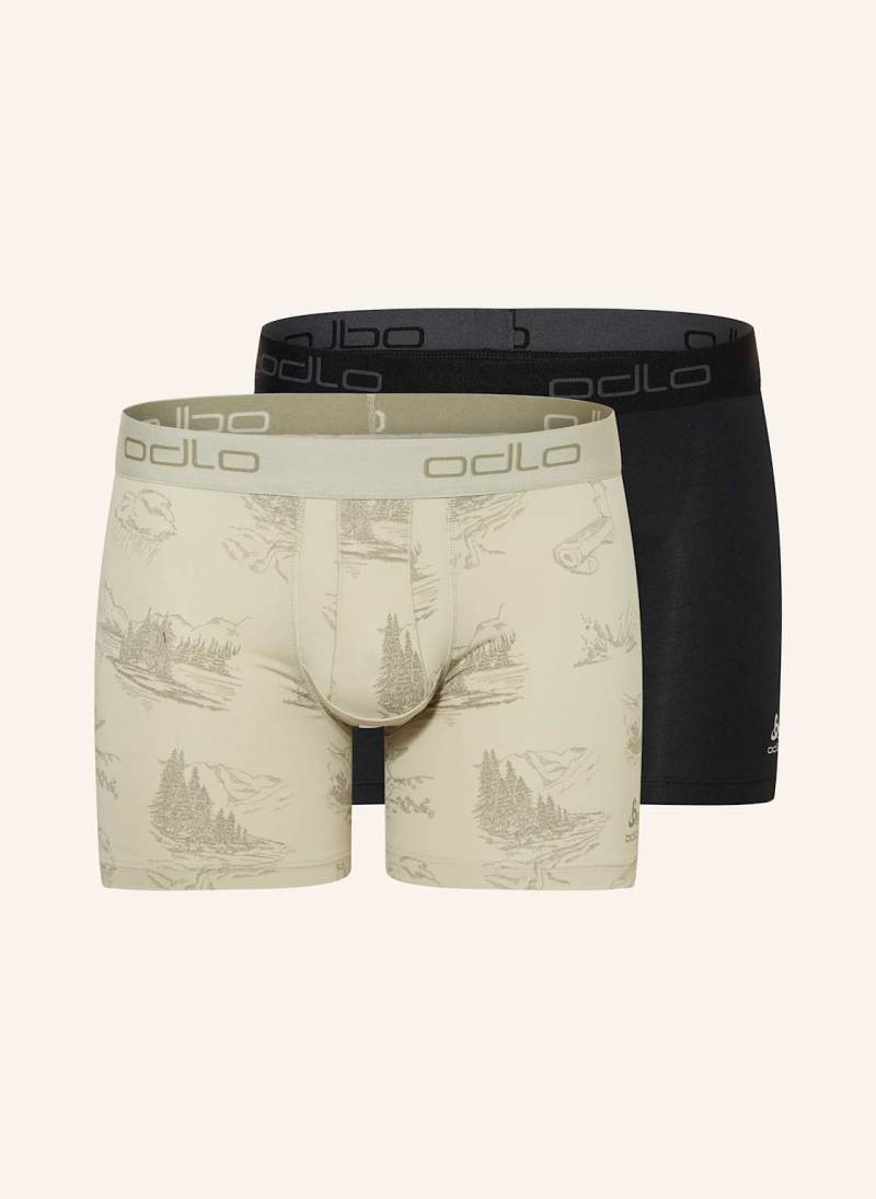 Odlo 2er-Pack Funktionswäsche-Boxershorts Active F-Dry Graphic schwarz Odlo 2er-Pack Funktionswäsche-Boxershorts Active F-Dry Graphic schwarz von Odlo