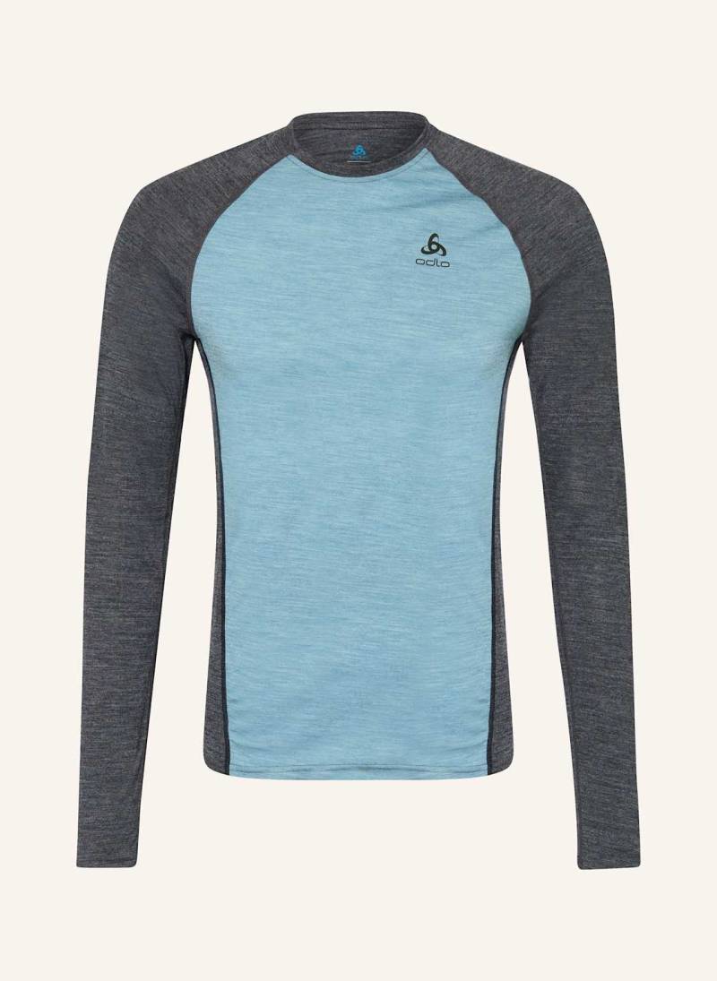 Odlo Funktionswäsche-Shirt Performance Wool Mit Merinowolle blau von Odlo