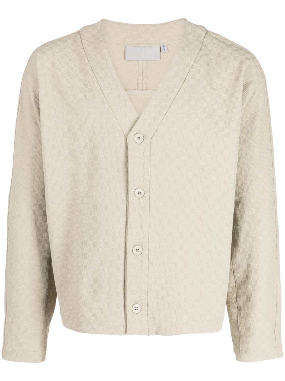 Off Duty Lais logo-embroidered cardigan - Neutrals