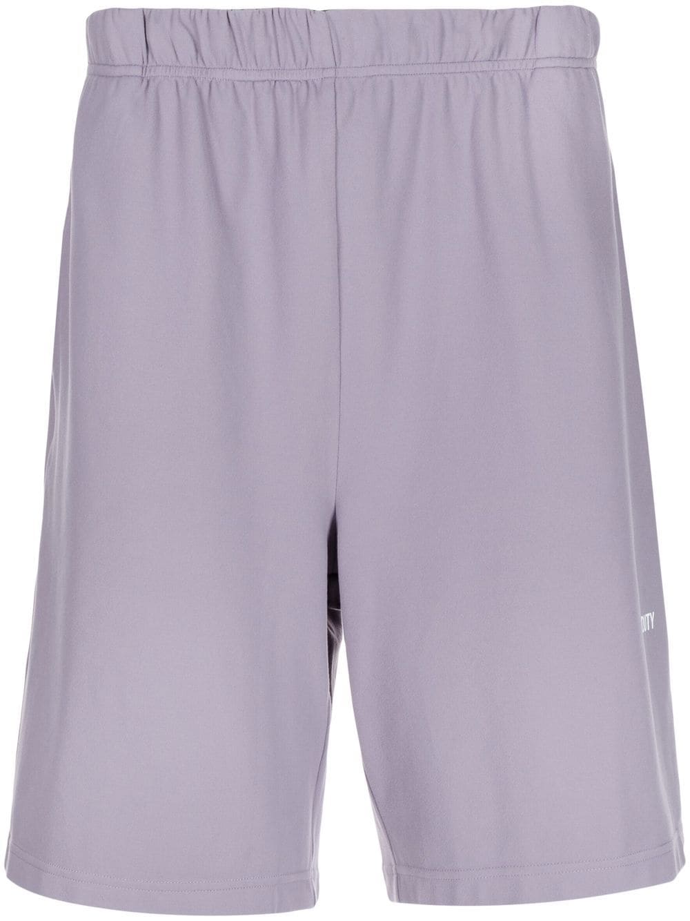 Off Duty Rigg logo print track shorts - Purple von Off Duty