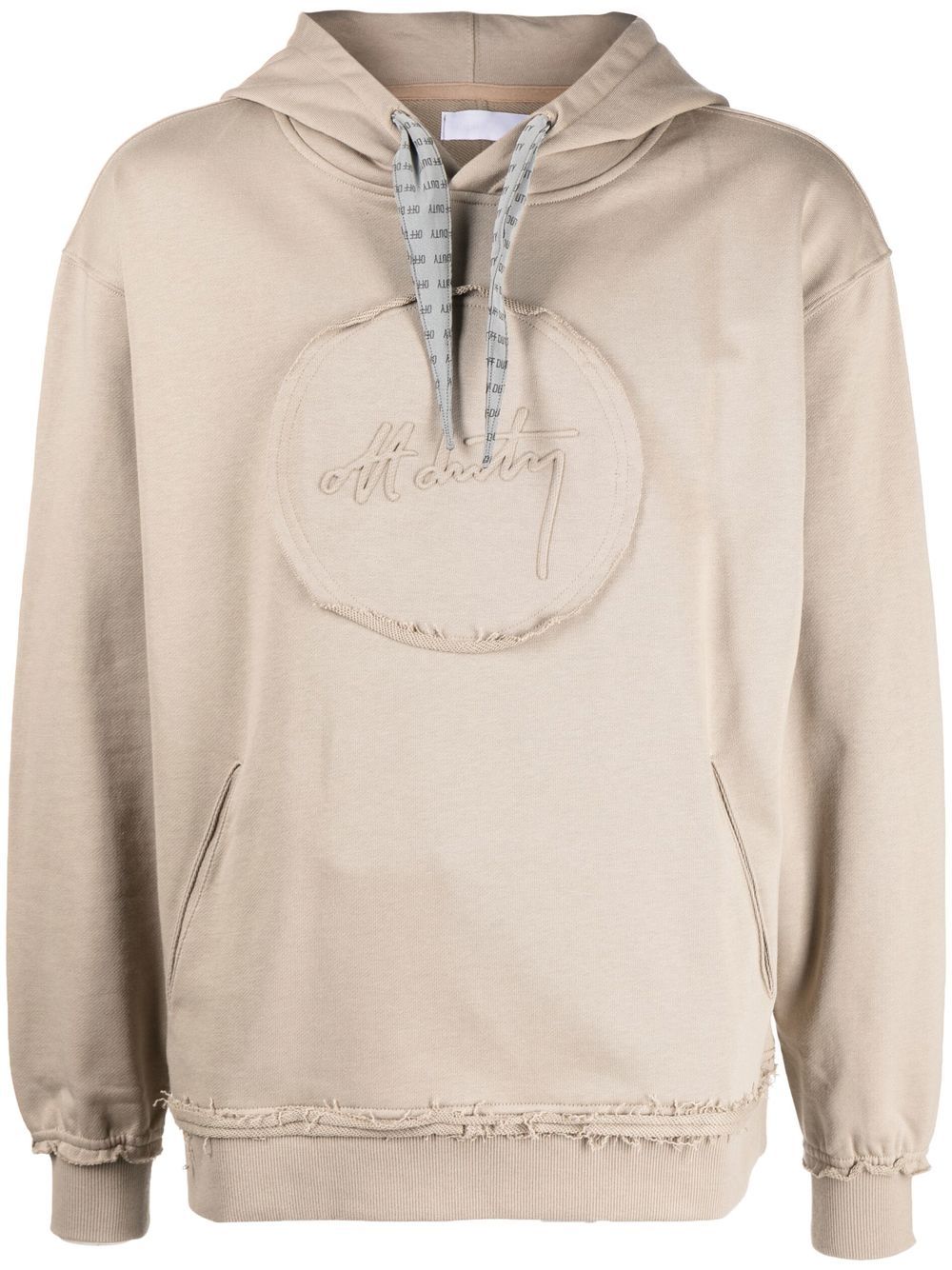 Off Duty Rudd logo-patch hoodie - Neutrals von Off Duty